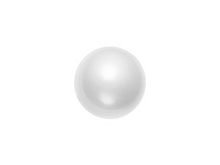 Brilliance 6mm Hotfix Half Glass Pearls - White