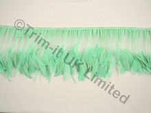 15cm Stripped Coque Feather Fringe - Spearmint