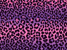 Ombre Leopard Lycra - Hot Magenta/Sugar Pink/Black