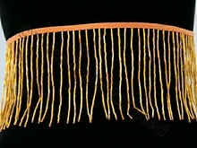 Elastic Top 10cm Long Bead Fringe - Sun AB