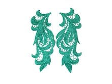 Guipure Motifs - Havana (200mm x 75mm) - Jade(Peacock)