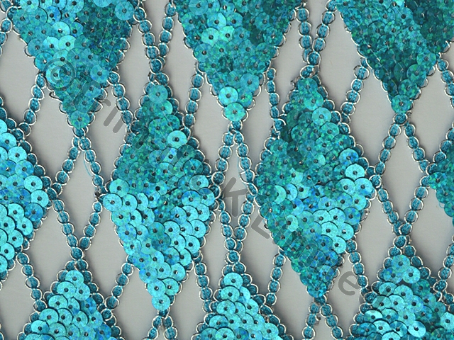 Diamond Sequin (8cm x 5cm)  was �12 now - Turquoise Hologram