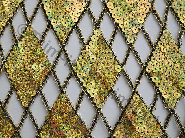 Diamond Sequin (8cm x 5cm)  was �12 now - Black/Gold Hologram