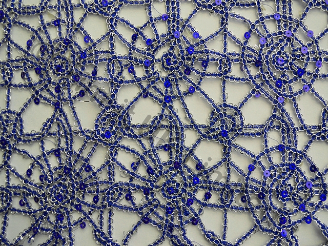Sequin Crochet  Non Stretch Lace  was �12 now - Royal Blue