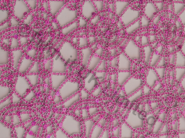 Sequin Crochet  Non Stretch Lace  was �12 now - Electric Pink