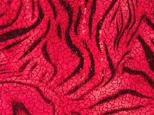 Avantgarde Hologram Lycra - Neon Candy/Red