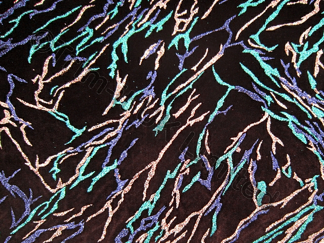 Glitter Bolt On Lycra Velvet SALE WAS �28 NOW - Black/Met.Turquoise/Sapphire/Met.Silver