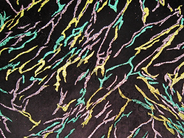 Glitter Bolt On Lycra Velvet SALE WAS �28 NOW - Black/Emerald/Met.Apple/Met.Silver