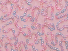 Bling Sequin Swirl On Two Way Stretch Net - Sugar Pink/Iris