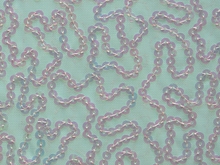 Bling Sequin Swirl On Two Way Stretch Net - Pale Turqoise/Iris