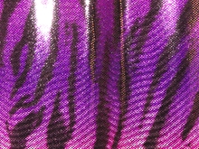 Bengal Tiger Hologram Lycra - Purple/Magenta/Neon Candy