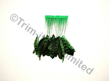 20cm Stripped Feather Mixed Coque  10cm pc. - Flo. Emerald
