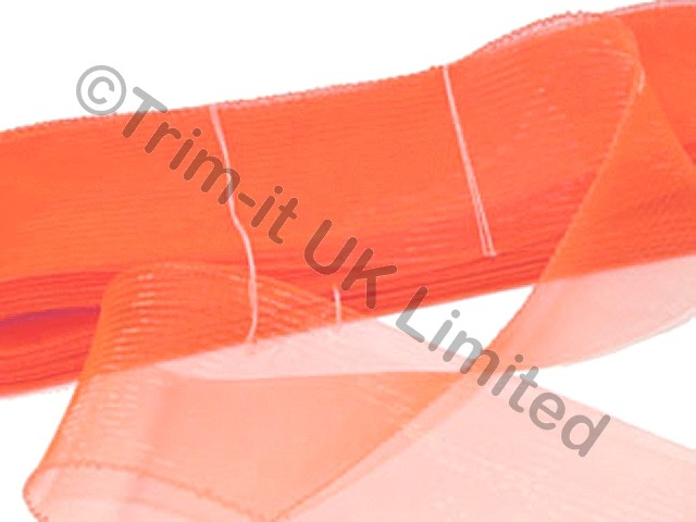NEW 76mm Crinoline(GB) - Soft Boning(33m piece) - Flo.Sunglow