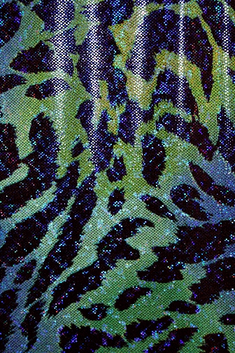 Feline Hologram Lycra SPECIAL OFFER WAS �45 - Aqua/Royal Blue