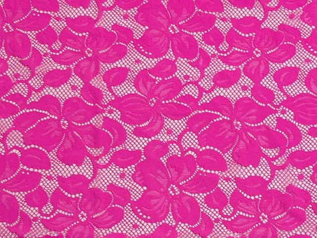 Florentina Stretch Lace - Electric Pink