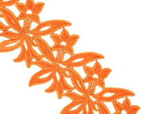 Georgina Guipure Lace Ribbon - Flo. Orange