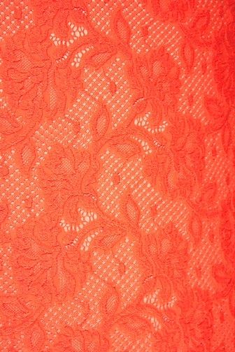 Jasmine Stretch Lace  TO CLEAR WAS �29 PER M NOW - Flo. Orange