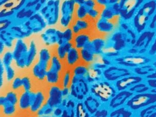 Jungle Fever Lycra - Turquoise/Ocean Blue/Mango