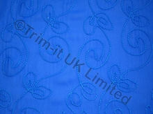 Pirouette Embroidered Superflo Georgette SALE - Electric Blue