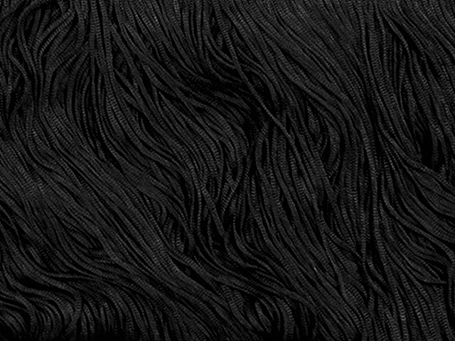  Stretch Top (Polyester) Fringe 30cm (10m Card) - Black