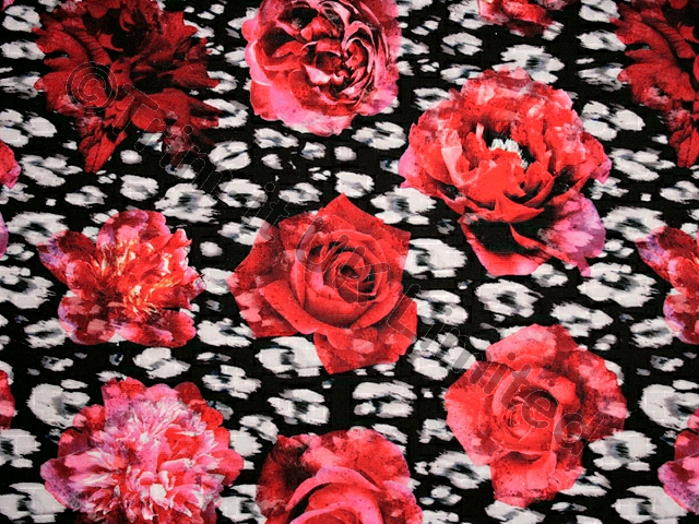 Rose Skin Dance Crepe Special Offer was �30 - Black/white/Flamenco Red/Electric Pink