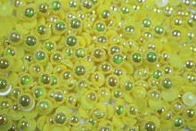 Round Half Pearls 10mm AB Colours - Daffodil AB