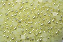 Round Half Pearls 8mm Plain Colours - Camelia