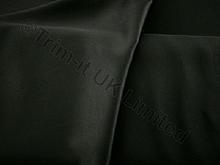 Satin Backed Stretch Gabadine Trouser Fabric. - Black