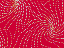 Starburst Silver Hologram Lycra - Red